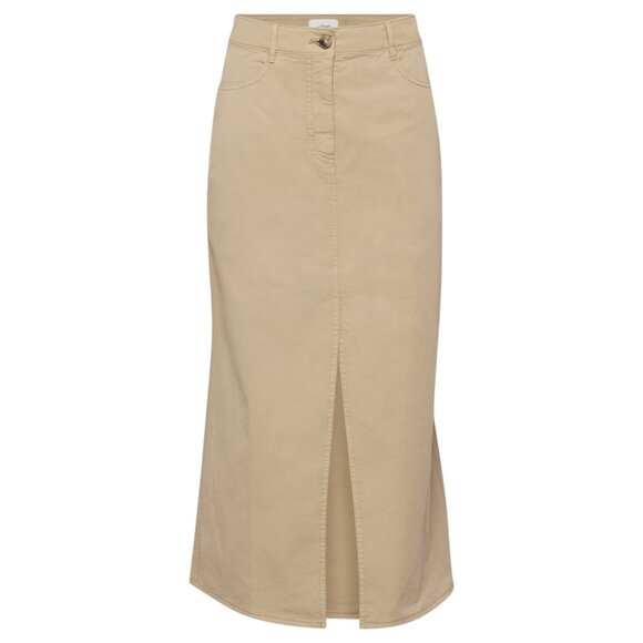 Wilfred Aritzia Charmer Chino Beige High Waisted Pencil Skirt Sz 10 - Picture 1 of 12